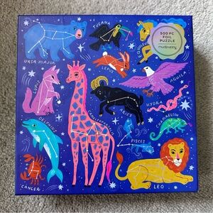 500-Piece Foil Puzzle - Colorful Animal Constellations